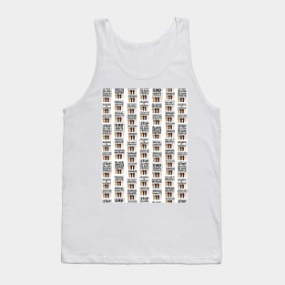 Protest Pattern On White Backdrop Tank Top